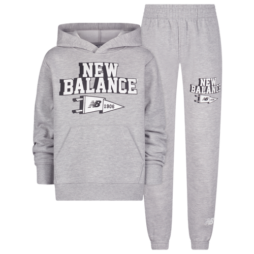 New Balance Boys Preschool   Varsity Fleece Set In Heather Grey/heather Grey