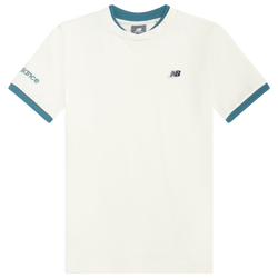 Boys' Grade School - New Balance NB GSB PREMIUM SPORT MOCK TEE - White/Navy