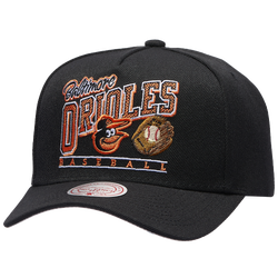 Adult - Mitchell & Ness Orioles Baseline Pro Pinch Cap - Black
