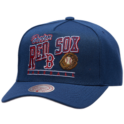Adult - Mitchell & Ness Red Sox Baseline Pro Pinch Cap - Navy