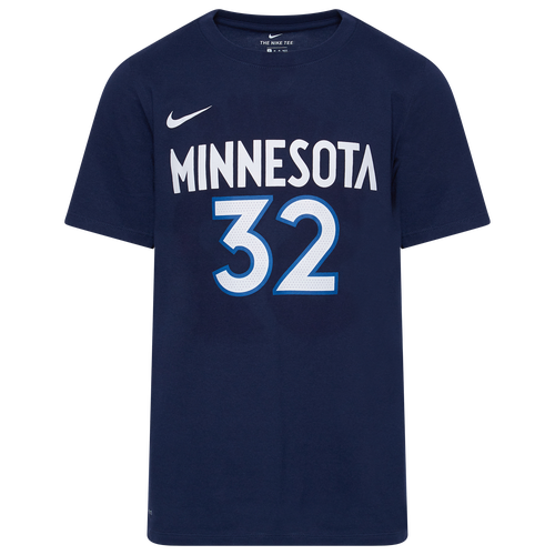 

Nike Boys Karl-Anthony Towns Nike Timberwolves Player Name & Number T-Shirt - Boys' Grade School Timberwolves/Black Size M