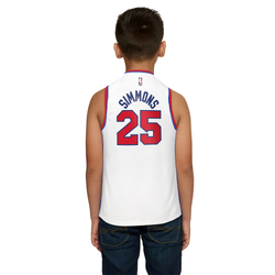 Boys' Grade School - Nike NBA Swingman Jersey - White/Red