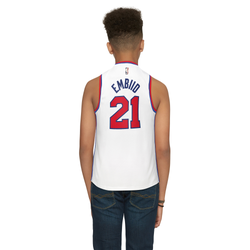 Boys' Grade School - Nike NBA Swingman Jersey - White/Red