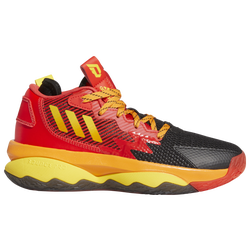 Boys' Grade School - adidas Dame 8 - Team Yellow/Red/Impact Orange