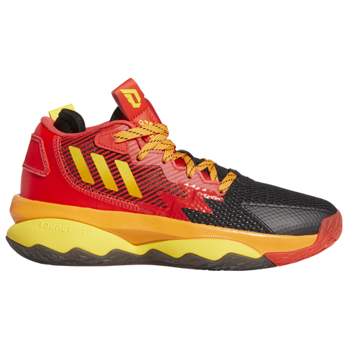

Boys adidas adidas Dame 8 - Boys' Grade School Basketball Shoe Team Yellow/Red/Impact Orange Size 07.0