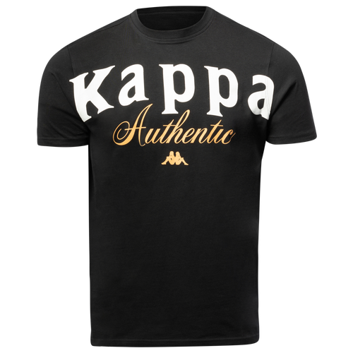 

Kappa Mens Kappa Authentic Cheeks T-Shirt - Mens Black/Gold Size L