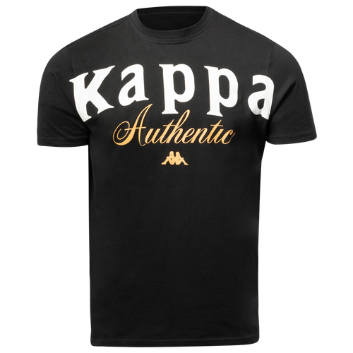 

Kappa Mens Kappa Authentic Cheeks T-Shirt - Mens Black/Gold Size M