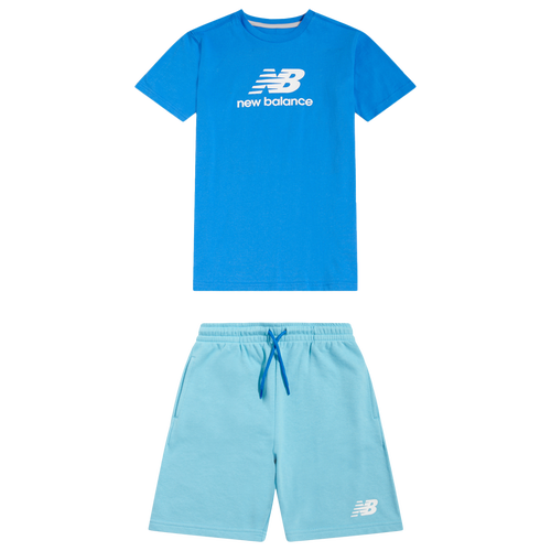 New Balance T-Shirt Short Set - New Balance Blue/Green
