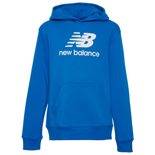 

Boys New Balance New Balance Fleece Pullover Hoodie - Boys' Grade School Blue Oasis/White Size S