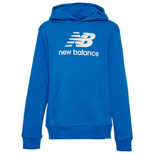 

Boys New Balance New Balance Fleece Pullover Hoodie - Boys' Grade School Blue Oasis/White Size XL