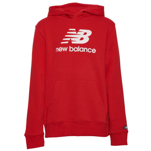 

Boys New Balance New Balance Fleece Pullover Hoodie - Boys' Grade School Team Red/White Size L