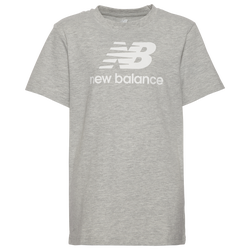 Boys' Grade School - New Balance Logo T-Shirt - Grey/White