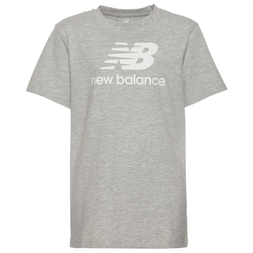 

New Balance Boys New Balance Logo T-Shirt - Boys' Grade School Grey/White Size L