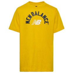 Boys' Grade School - New Balance Varsity T-Shirt - Navy/Lemon