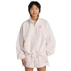 Women's - New Balance Trackside Woven Jacket - Pink Salt