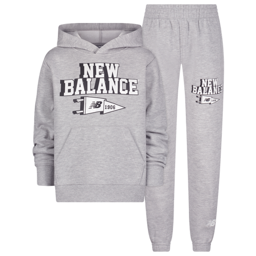 New Balance Boys Preschool   Varsity Fleece Set In Heather Grey/heather Grey
