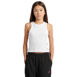 Girls' Grade School - New Balance RIB VEST TANK TOP Rib Vest Tank Top Vest - White/White