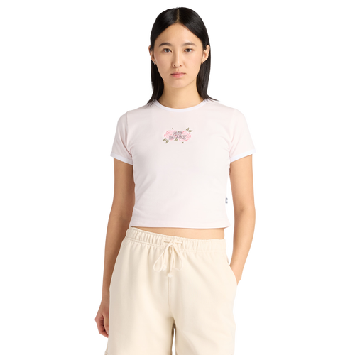 WOMENS - New Balance Linear Rose Baby Doll T-Shirt - Pink Salt