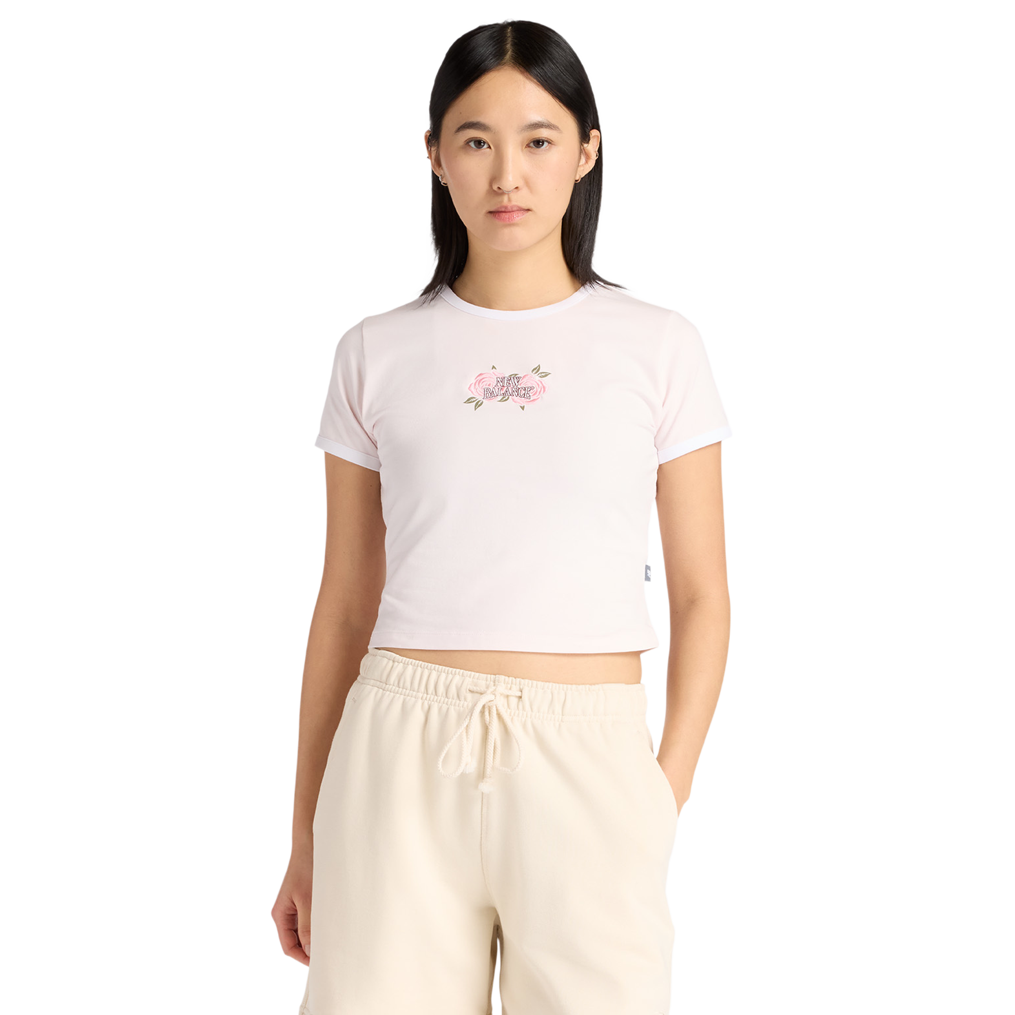 New Balance Linear Rose Baby Doll T-Shirt - Women's