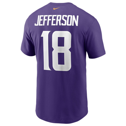 

Nike Mens Justin Jefferson Nike Vikings Name & Number T-Shirt - Mens Purple/Purple Size M