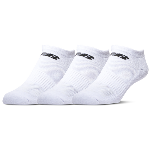 MENS - New Balance Half Cushion  No Show Socks 3 Pack - White