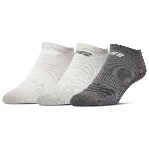 MENS - New Balance Half Cushion  No Show Socks 3 Pack - Grey
