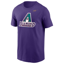 Men's - Nike Diamondbacks Cooperstown Collection Logo T-Shirt - Purple