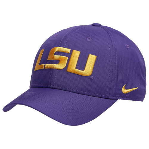 Nike Mens  Lsu Club Precurve Adjustable Cap In Purple/yellow
