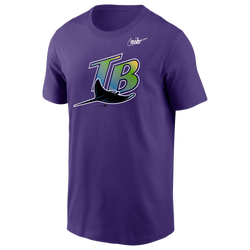 Men's - Nike Rays Cooperstown Collection Logo T-Shirt - Purple
