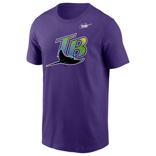 

Nike Mens Tampa Bay Rays Nike Rays Cooperstown Collection Logo T-Shirt - Mens Purple Size XXL