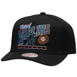 Adult - Mitchell & Ness Marlins Baseline Pro Pinch Cap - Black