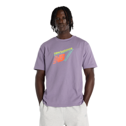 Men's - New Balance Classic Tri-Logo T-Shirt - Purple/Orange