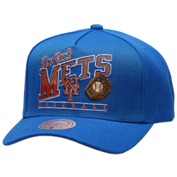 Adult - Mitchell & Ness Mets Baseline Pro Pinch Cap - Blue