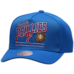 Adult - Mitchell & Ness Phillies Baseline Pro Pinch Cap - Blue
