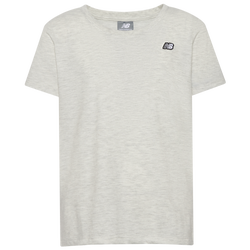 Girls' Grade School - New Balance Core Patch T-Shirt - Oatmeal Heather