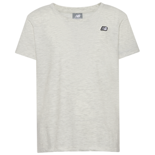 

Girls New Balance New Balance Core Patch T-Shirt - Girls' Grade School Oatmeal Heather Size M