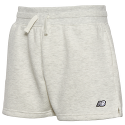 Girls' Grade School - New Balance Fleece Shorts - Oatmeal/Oatmeal