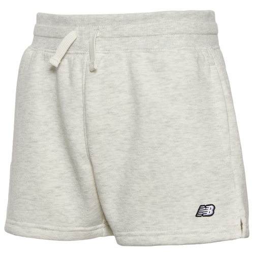 

Girls New Balance New Balance Fleece Shorts - Girls' Grade School Oatmeal/Oatmeal Size M