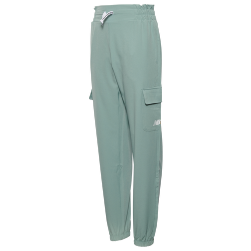 

Girls New Balance New Balance Hybrid Stretch Woven Pants - Girls' Grade School Salt Marsh/Salt Marsh Size L