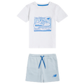 New Balance T-Shirt Short Set - New Balance White/Blue