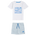 New Balance T-Shirt Short Set - Boys' Preschool White/Blue