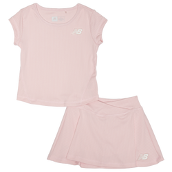 Girls' Toddler - New Balance Rib Top & Skort Set - Rose Sugar/Rose Sugar