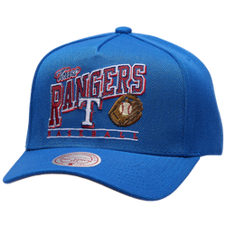 Adult - Mitchell & Ness Rangers Baseline Pro Pinch Cap - Blue
