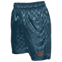 Men's - Umbro Checkerboard Shorts - Stargazer/Burnt Orange