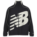 New Balance Basketball Oversized Print Woven Jacket - New Balance White/Black