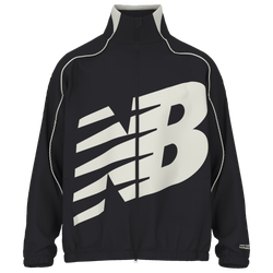 Men's - New Balance Basketball Oversized Print Woven Jacket - White/Black