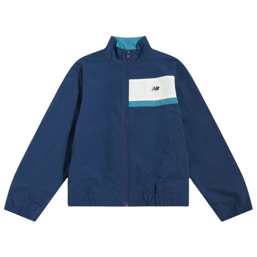 Boys New Balance NB GSB PREMIUM PANELLED TRACK JACKET - Boys' Grade School Navy/White Size XL