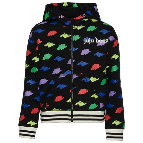 

Girls JuJuBeez JuJuBeez Scribble Full-Zip Jacket - Girls' Grade School Multi/Black Size M