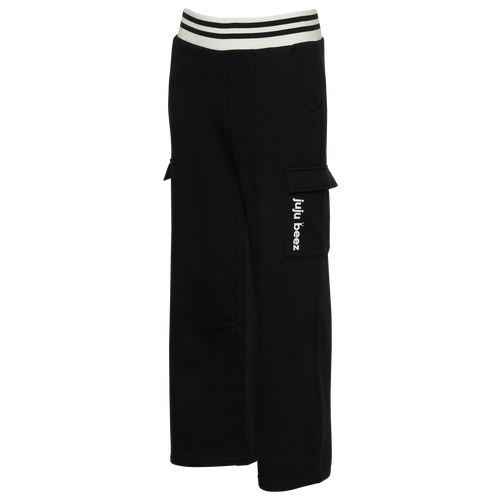 

JuJuBeez Girls JuJuBeez Scribble Flare Pants - Girls' Grade School White/Black Size XL