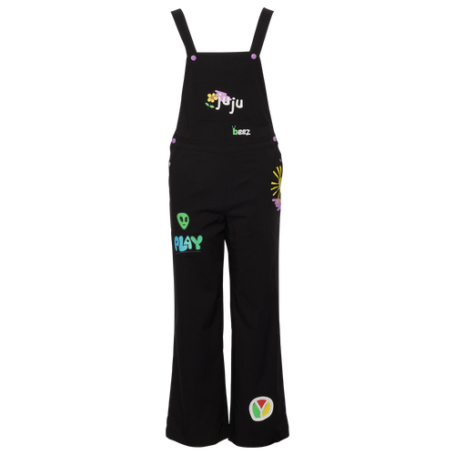 

Girls JuJuBeez JuJuBeez Scribble Overall - Girls' Grade School Black/Multi Size L